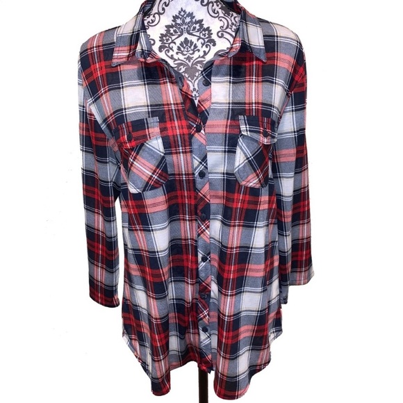 Eden & Olivia Tops - Eden & Olivia Anthropologie Plaid Shirt - Size XL